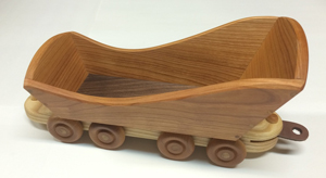 Sleigh train car of cherry wood